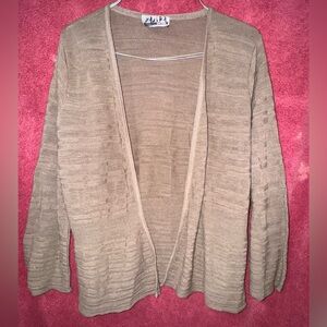Cozy Open-Front Cardigan in Tan